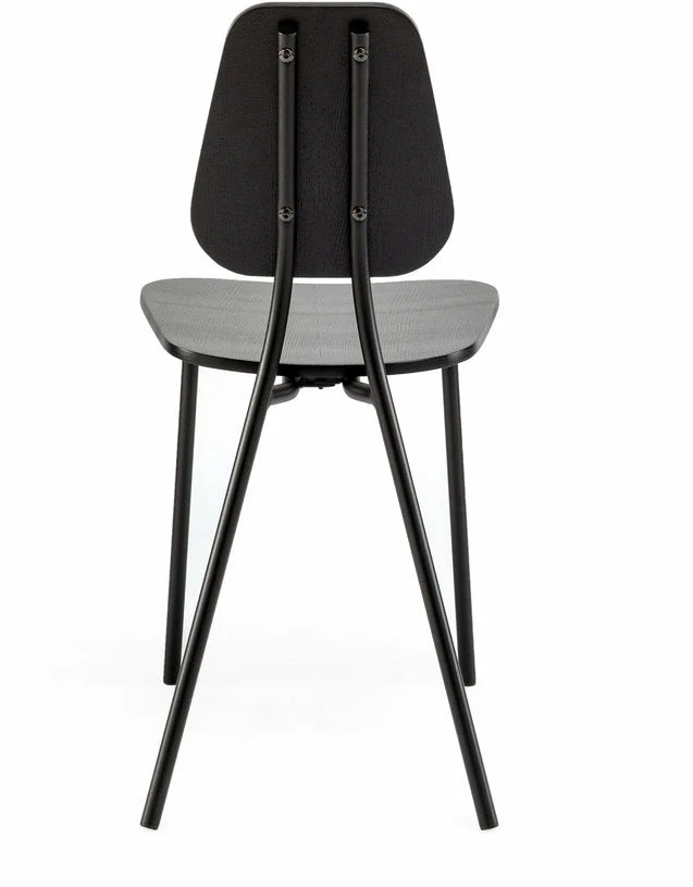 Chaise en chêne plaqué noir Hoya - Emko