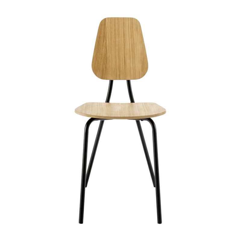 Chaise en chêne plaqué naturel Hoya - Emko
