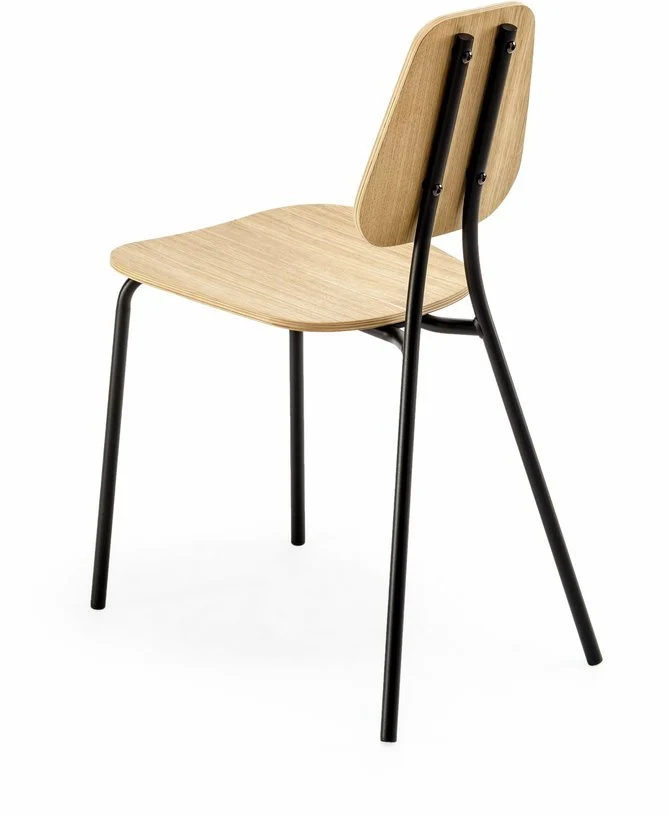 Chaise en chêne plaqué naturel Hoya - Emko