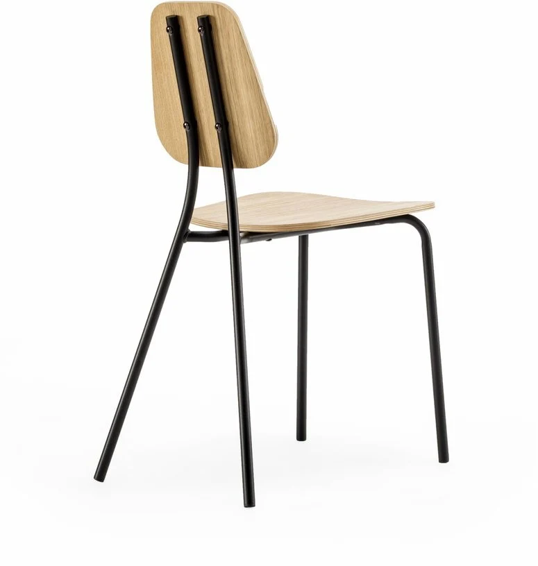 Chaise en chêne plaqué naturel Hoya - Emko