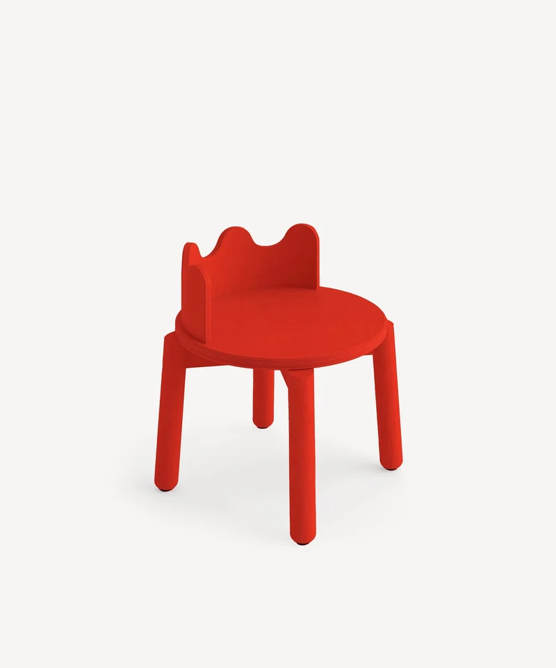 Oeuf NYC Moss Chairs (Set of 2), Tomato