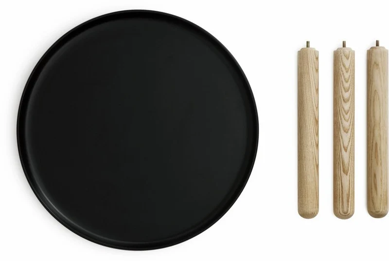Table d'appoint noir et frêne L Tablo noir - Normann Copenhagen