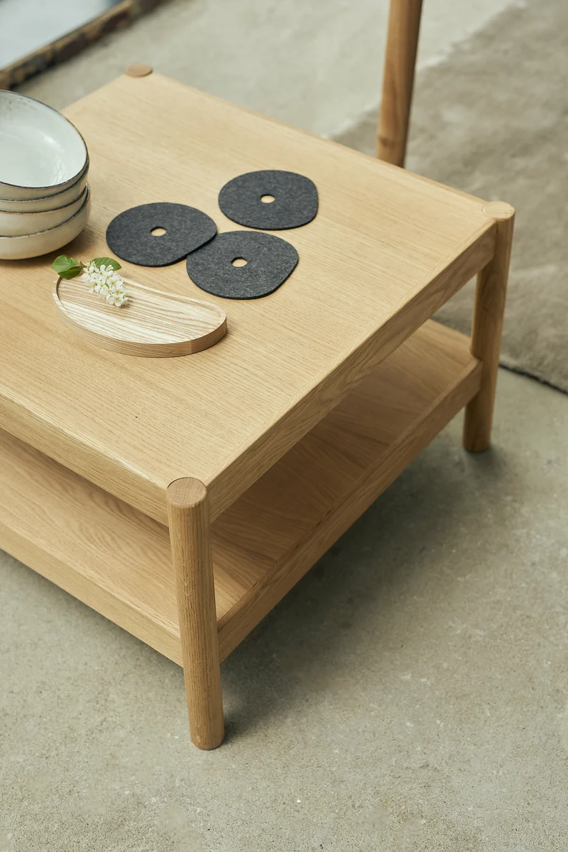 Table basse en chêne naturel 63x63 cm Citizen - Emko