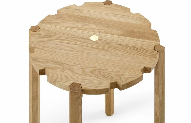 Table d'appoint en chêne naturel 50 cm Pinion - Emko