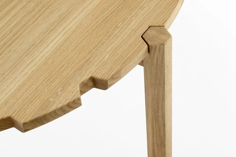 Table d'appoint en chêne naturel 50 cm Pinion - Emko