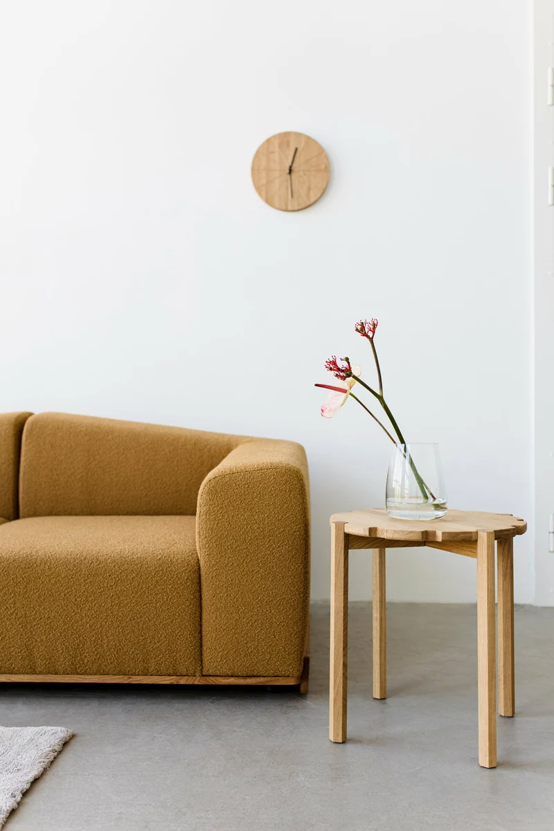 Table d'appoint en chêne naturel 50 cm Pinion - Emko