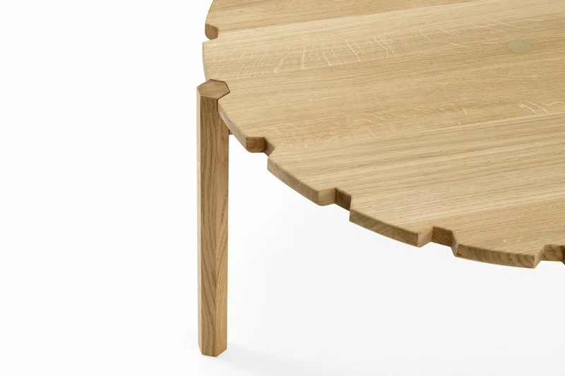 Table basse en chêne naturel 80 cm Pinion - Emko