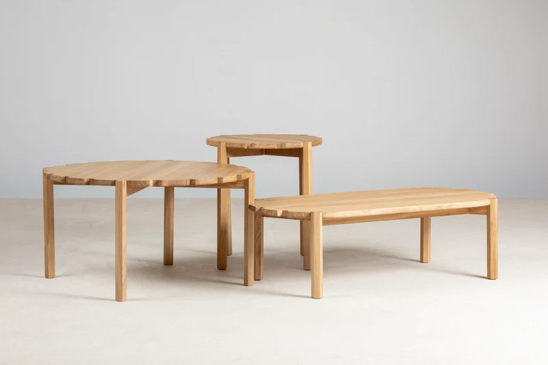 Table basse en chêne naturel 80 cm Pinion - Emko