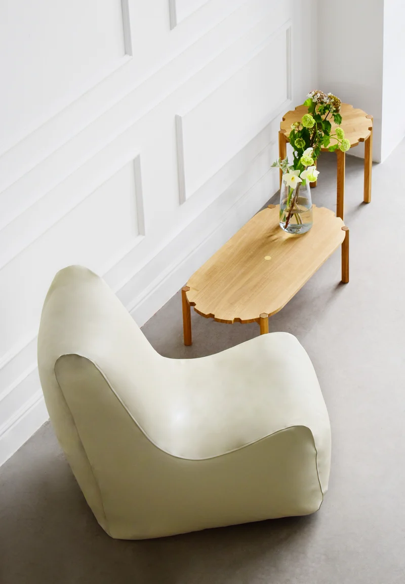 Table basse en chêne naturel 100 cm Pinion - Emko