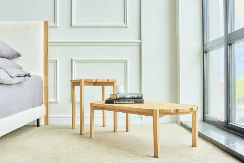 Table basse en chêne naturel 100 cm Pinion - Emko