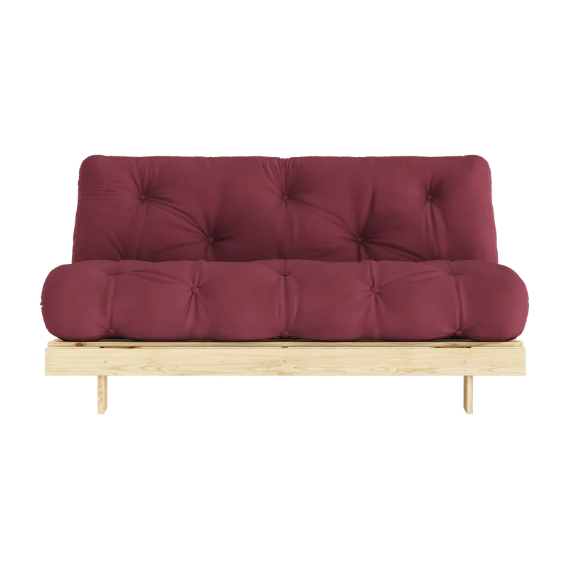 Canapé-lit bordeaux en pin massif Roots 160 - Karup Design