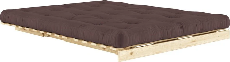 Canapé-lit marron en pin massif Roots 160 - Karup Design
