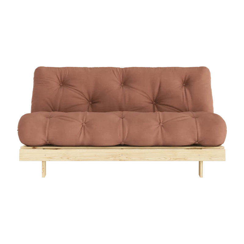 Canapé-lit marron clay en pin massif Roots 160 - Karup Design