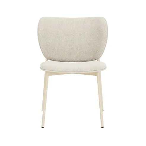 Chaise de salle à manger en acier beige et tissu beige naturel Eve - Fest Amsterdam