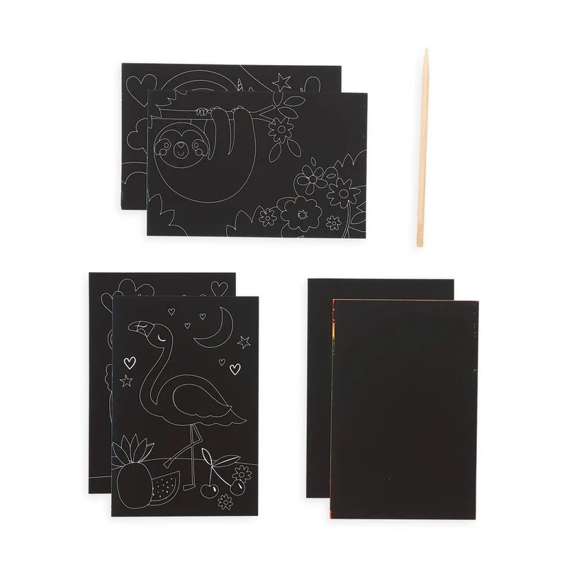 SCRATCH + SCRIBBLE ART KIT - FUNTASTIC FRIENDS (6 YEARS+)