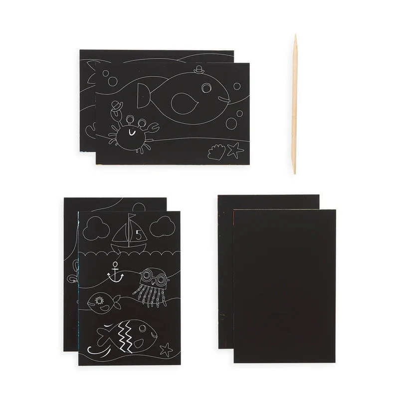 SCRATCH + SCRIBBLE ART KIT - FISH (6 YEARS+)