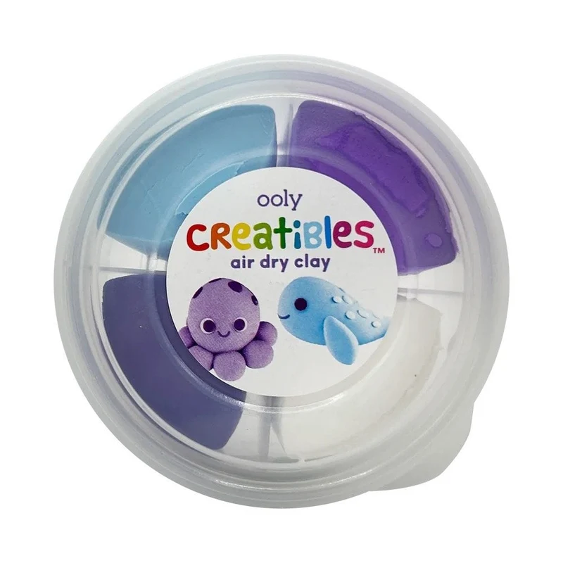 CREATIBLES DIY AIR DRY CLAY KIT 4 PIECE SET - OCEAN (6 YEARS+)