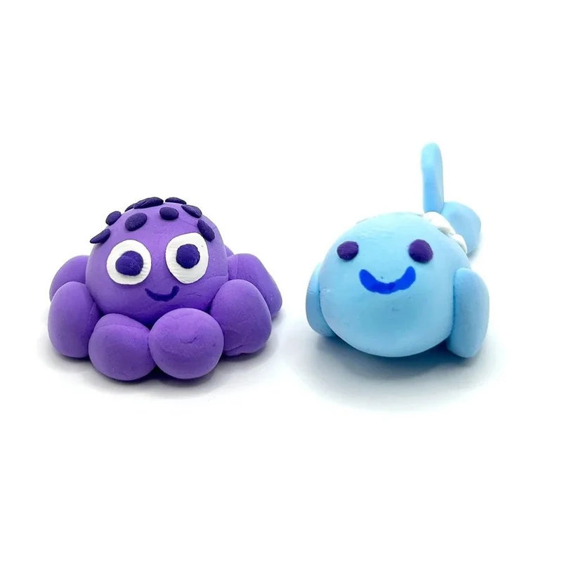 CREATIBLES DIY AIR DRY CLAY KIT 4 PIECE SET - OCEAN (6 YEARS+)