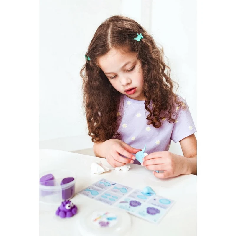 CREATIBLES DIY AIR DRY CLAY KIT 4 PIECE SET - OCEAN (6 YEARS+)