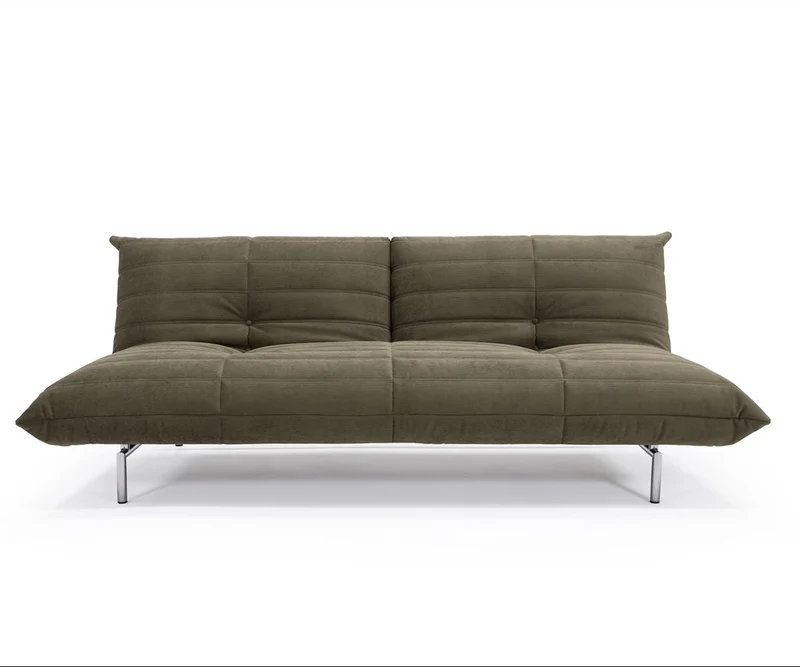 Canapé convertible en polyester recyclé kaki 211x96x81cm Mikunjo - Inovation Living