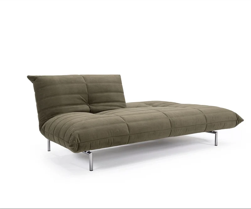 Canapé convertible en polyester recyclé kaki 211x96x81cm Mikunjo - Inovation Living