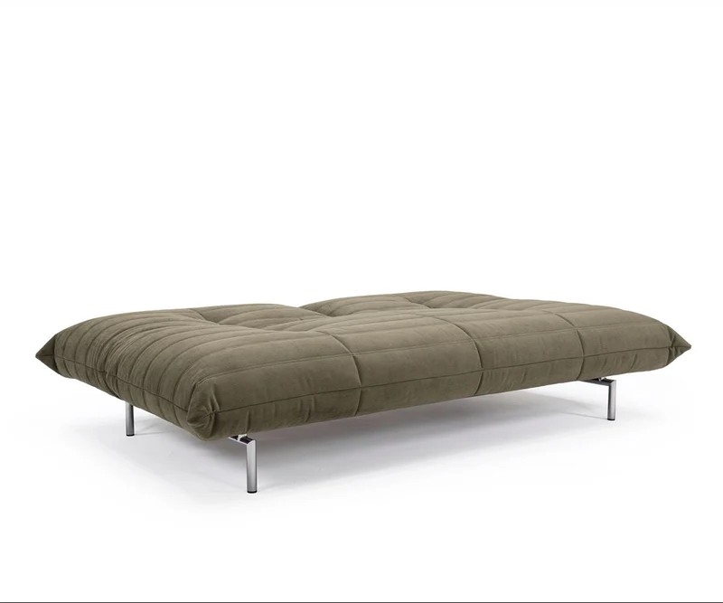 Canapé convertible en polyester recyclé kaki 211x96x81cm Mikunjo - Inovation Living