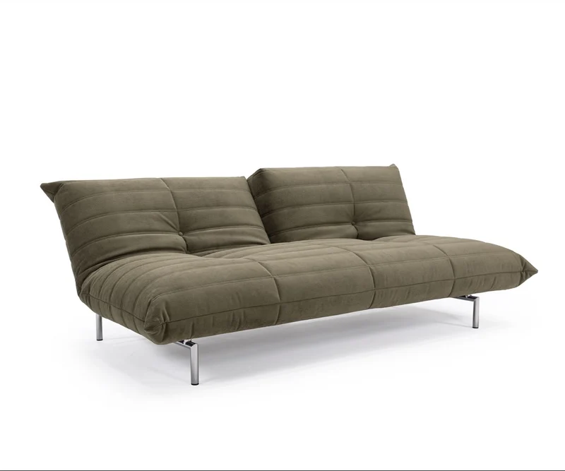 Canapé convertible en polyester recyclé kaki 211x96x81cm Mikunjo - Inovation Living