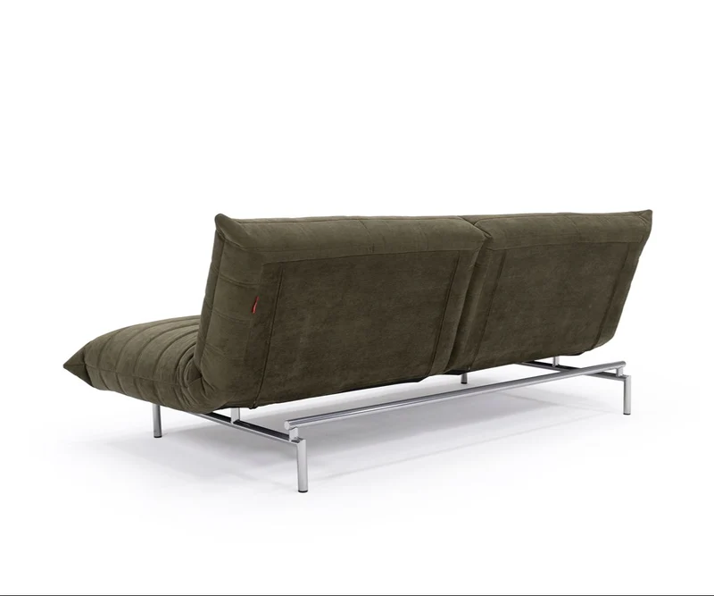 Canapé convertible en polyester recyclé kaki 211x96x81cm Mikunjo - Inovation Living