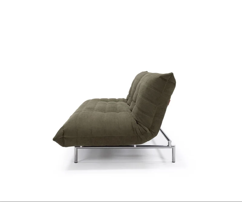 Canapé convertible en polyester recyclé kaki 211x96x81cm Mikunjo - Inovation Living