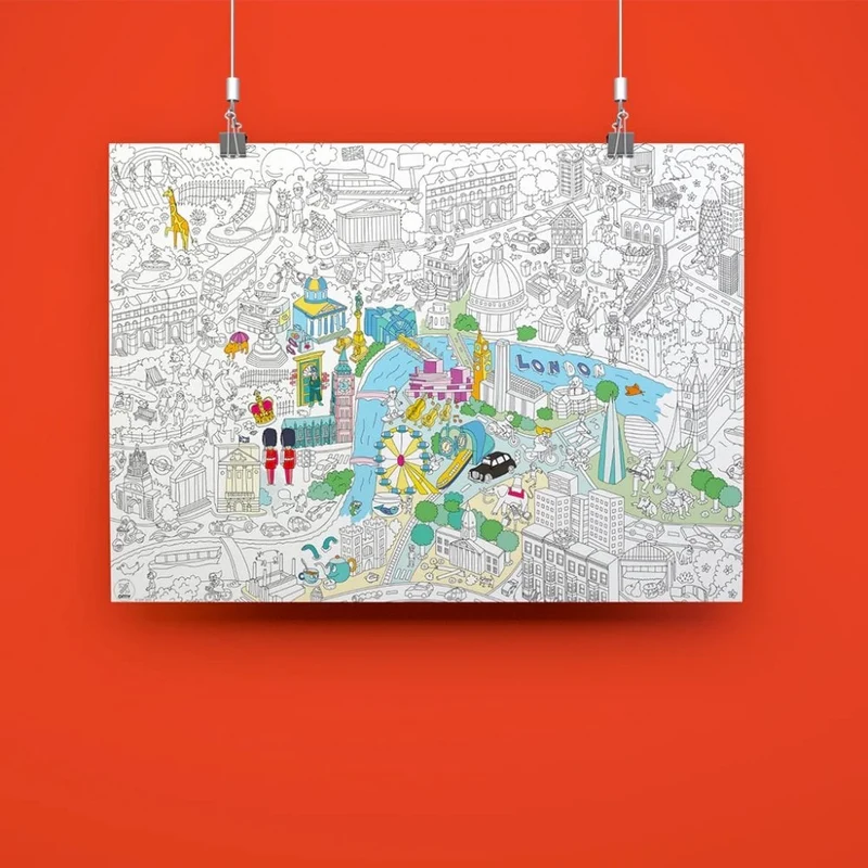 GIANT COLOURING POSTER - LONDON