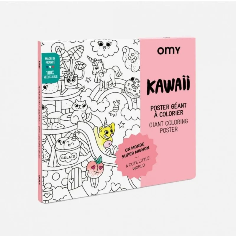 GIANT COLOURING POSTER - KAWAII