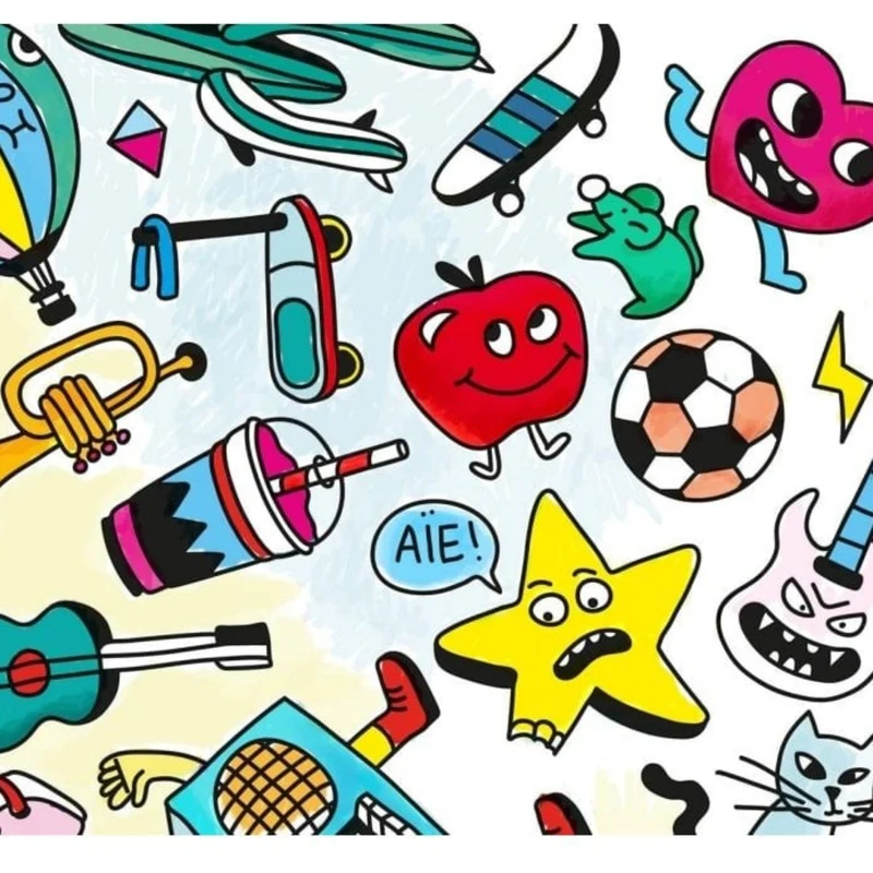 GIANT COLOURING POSTER - BABY POP ART