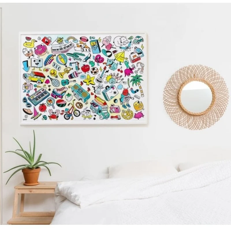 GIANT COLOURING POSTER - BABY POP ART