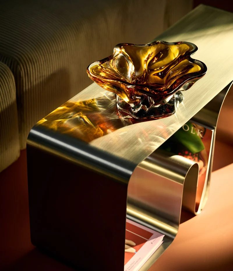 Banc en acier chrome plein 100x32x43,2cm Curva - AYTM