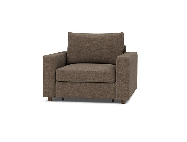 Fauteuil convertible en polyester recyclé brun 127x109x70cm Neah - Innovation Living