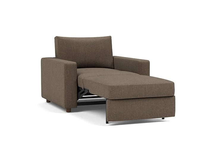 Fauteuil convertible en polyester recyclé brun 127x109x70cm Neah - Innovation Living