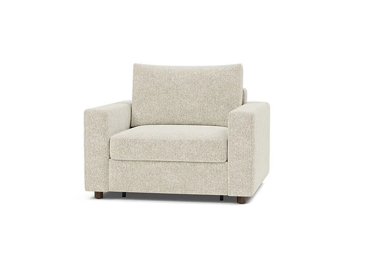 Fauteuil convertible en polyester recyclé blanc cassé 127x109x70cm Neah - Innovation Living