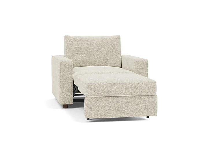 Fauteuil convertible en polyester recyclé blanc cassé 127x109x70cm Neah - Innovation Living