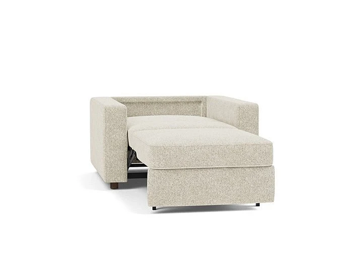 Fauteuil convertible en polyester recyclé blanc cassé 127x109x70cm Neah - Innovation Living