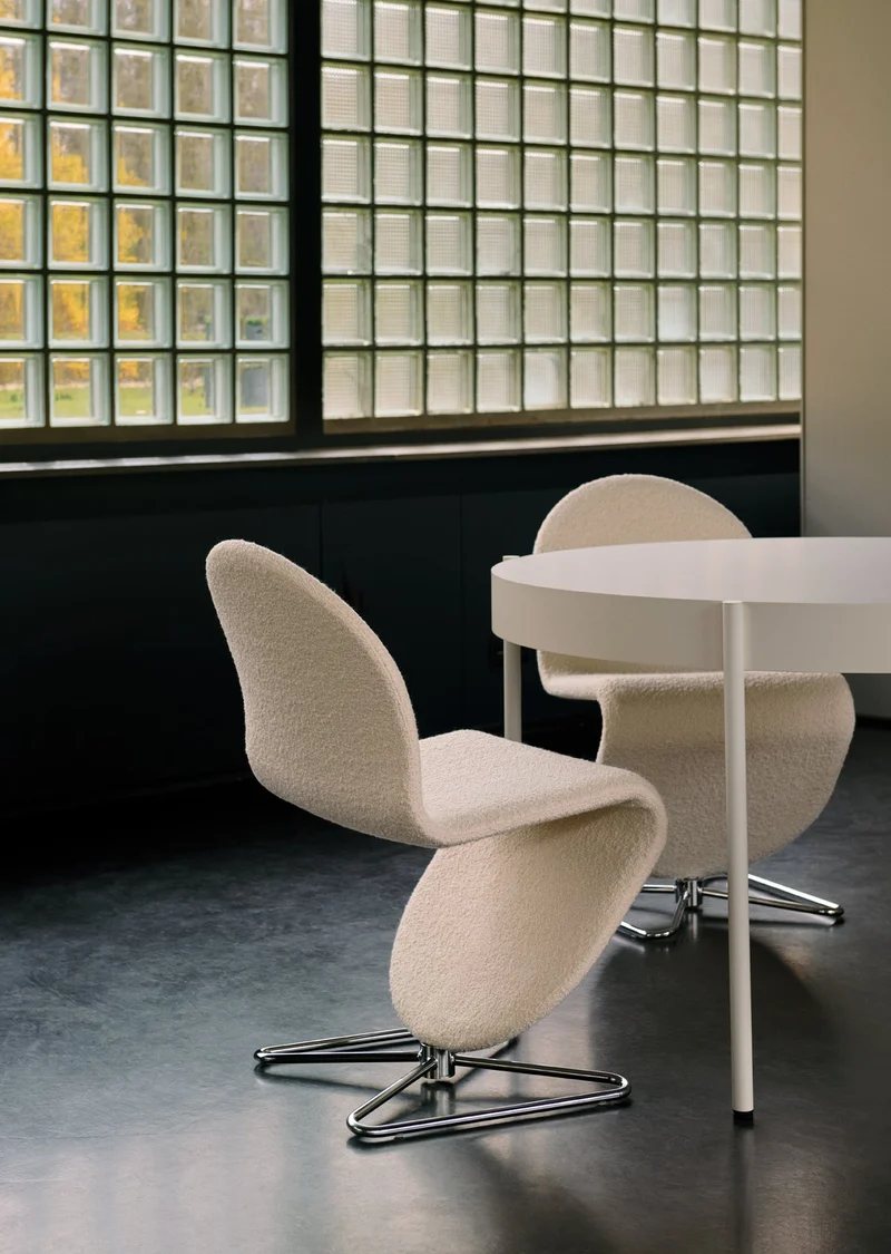Table en métal et bois noir 160cm Series 430 - Verpan