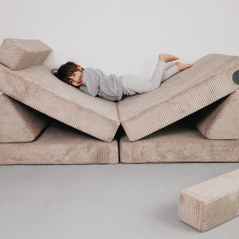 Wonderwuzz Spielsofa 'OH SO SOFY Cord' Taupe Nimmersatt