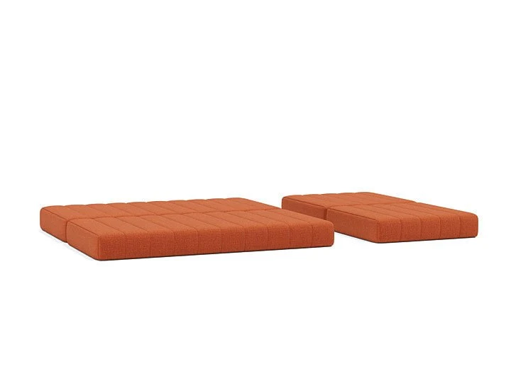 Canapé convertible en polyester recyclé orange 312x104x77cm Cozypad - Innovation living