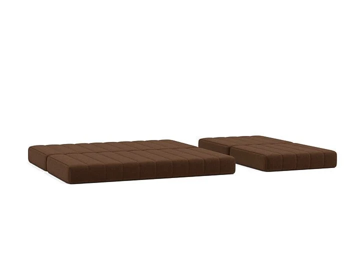 Canapé convertible en polyester recyclé marron 312x104x77cm Cozypad - Innovation living