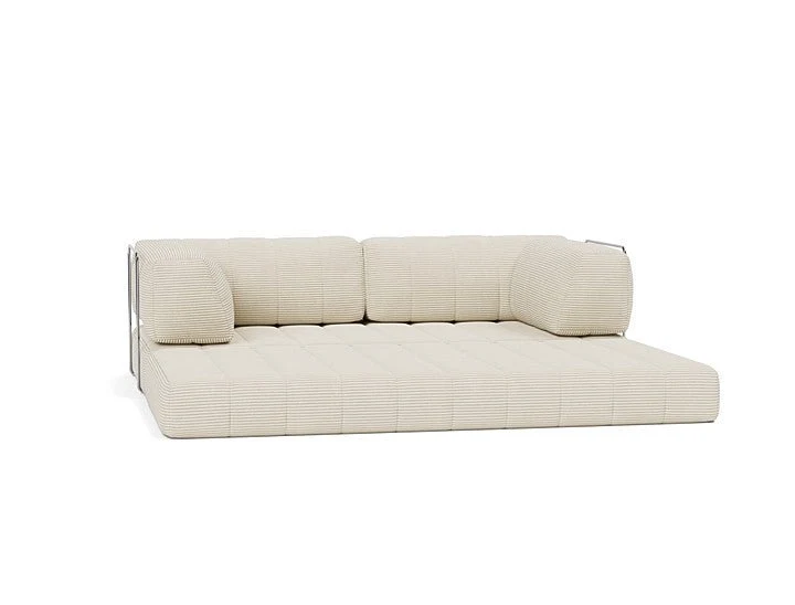 Canapé convertible en polyester recyclé ivoire 208x104x77cm Cozypad - Innovation living