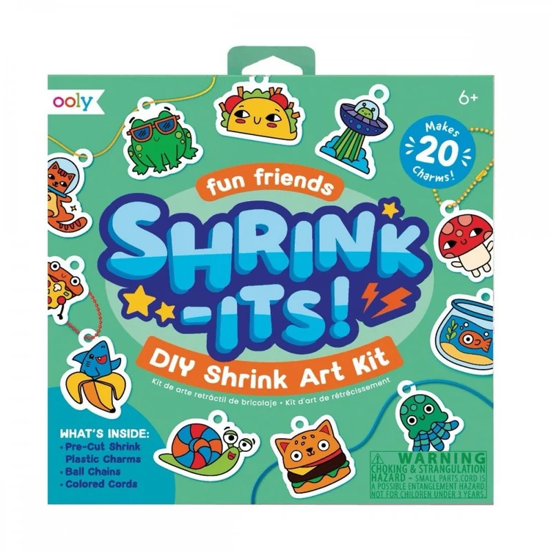 DIY SHRINK IT ART KIT - FUN FRIENDS (6 YEARS+)
