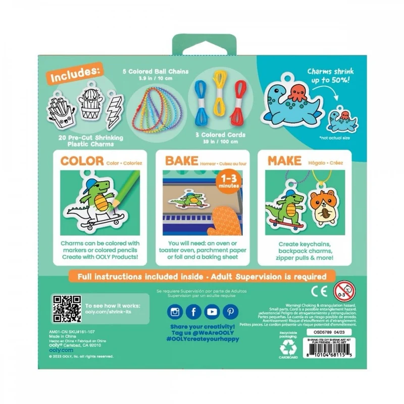 DIY SHRINK IT ART KIT - FUN FRIENDS (6 YEARS+)