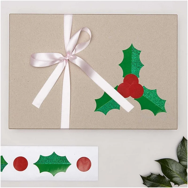 STICKER ROLL - HOLLY + BERRIES