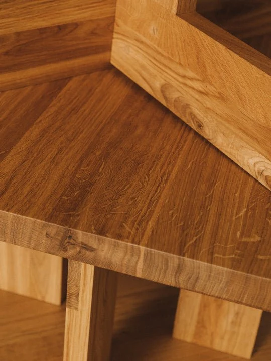 Table basse carrée style ferme en chêne naturel 70 x 70 x 37 cm Farmhouse - Frama