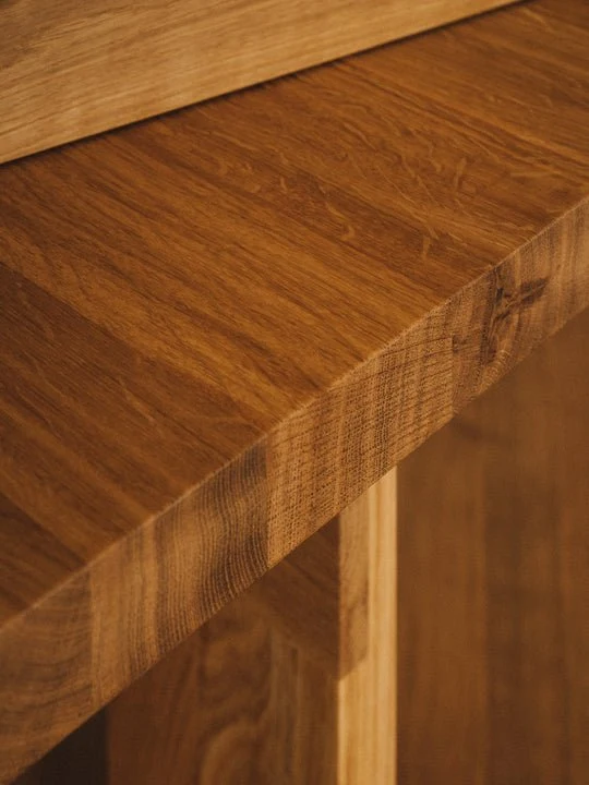 Table basse carrée style ferme en chêne naturel 70 x 70 x 37 cm Farmhouse - Frama