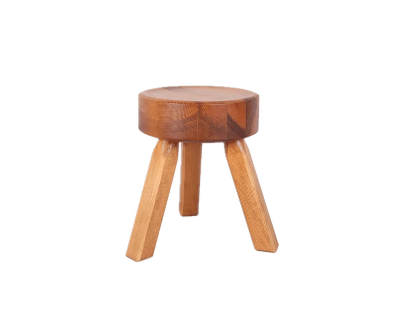 Tabouret rond en pin brun chaud 32,5 x 30,5 x 32,5 cm AML - Frama